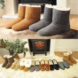 Women's Sheepskin Slippers Boots