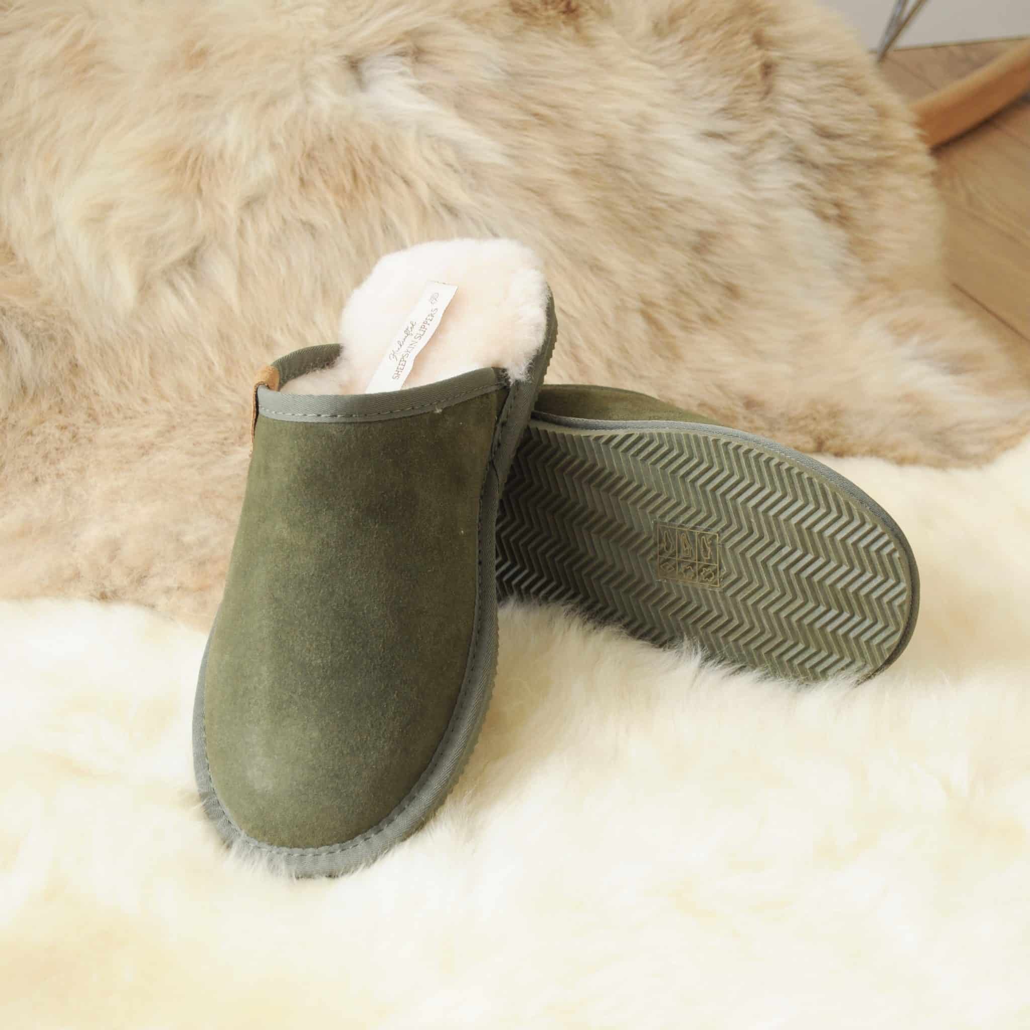 mens sheepskin mules uk