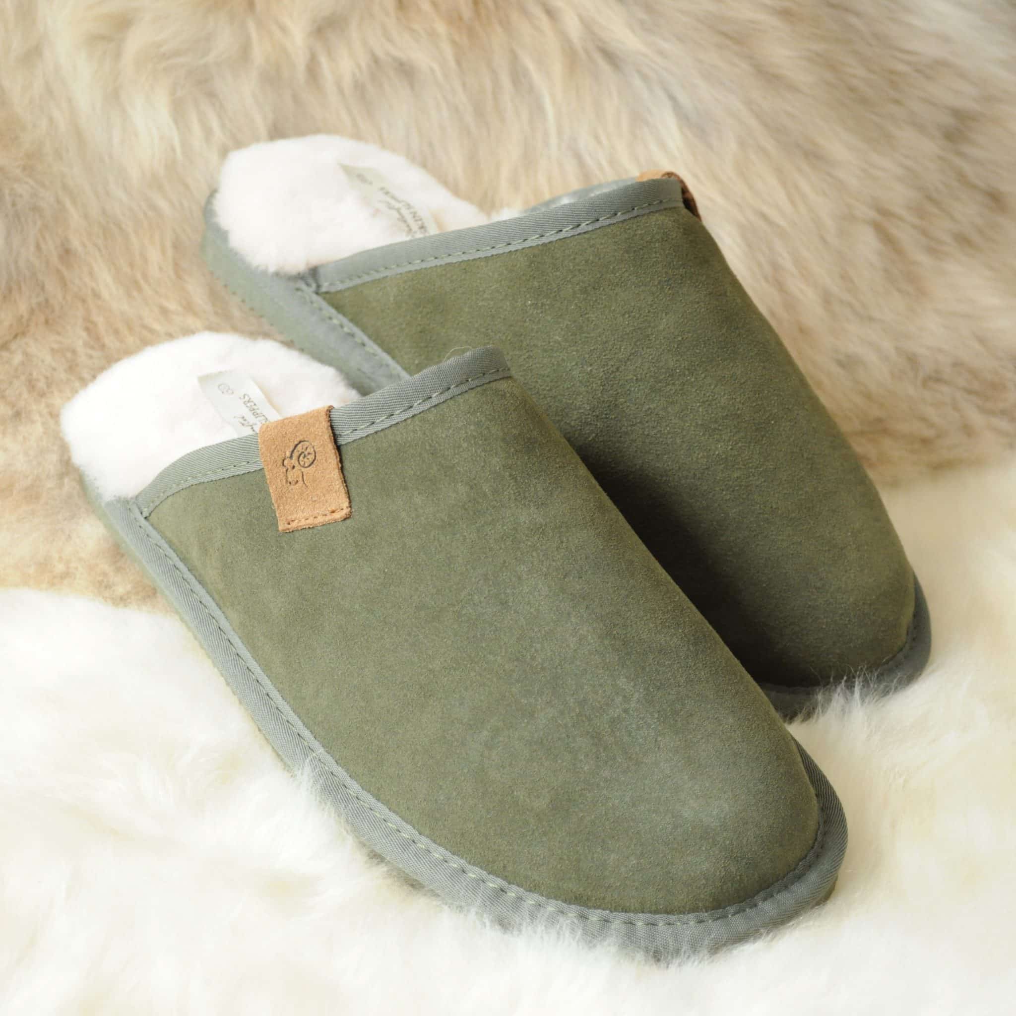 mens sheepskin mules uk