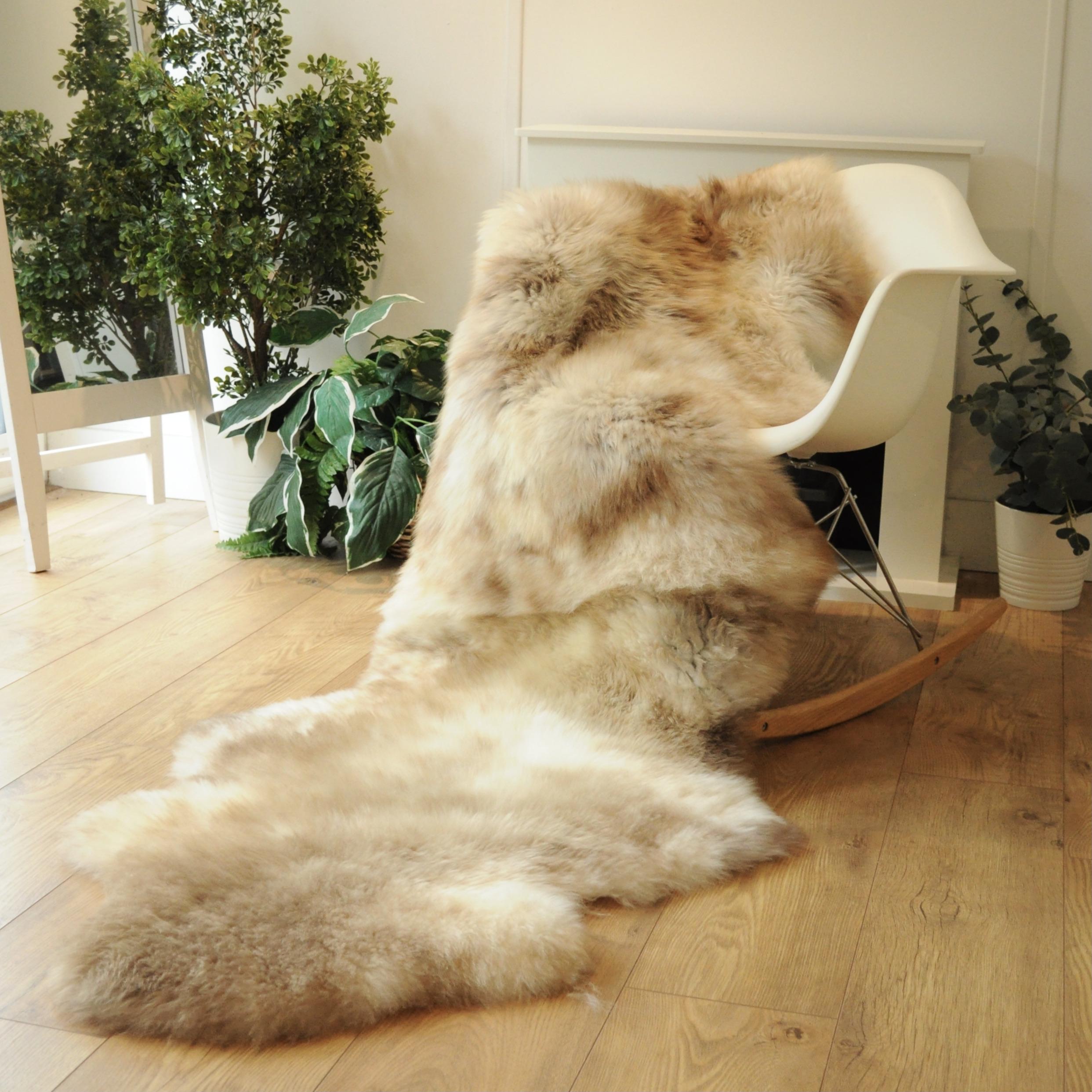 British Organic Double Sheepskin Rug Sheepskin.co.uk British