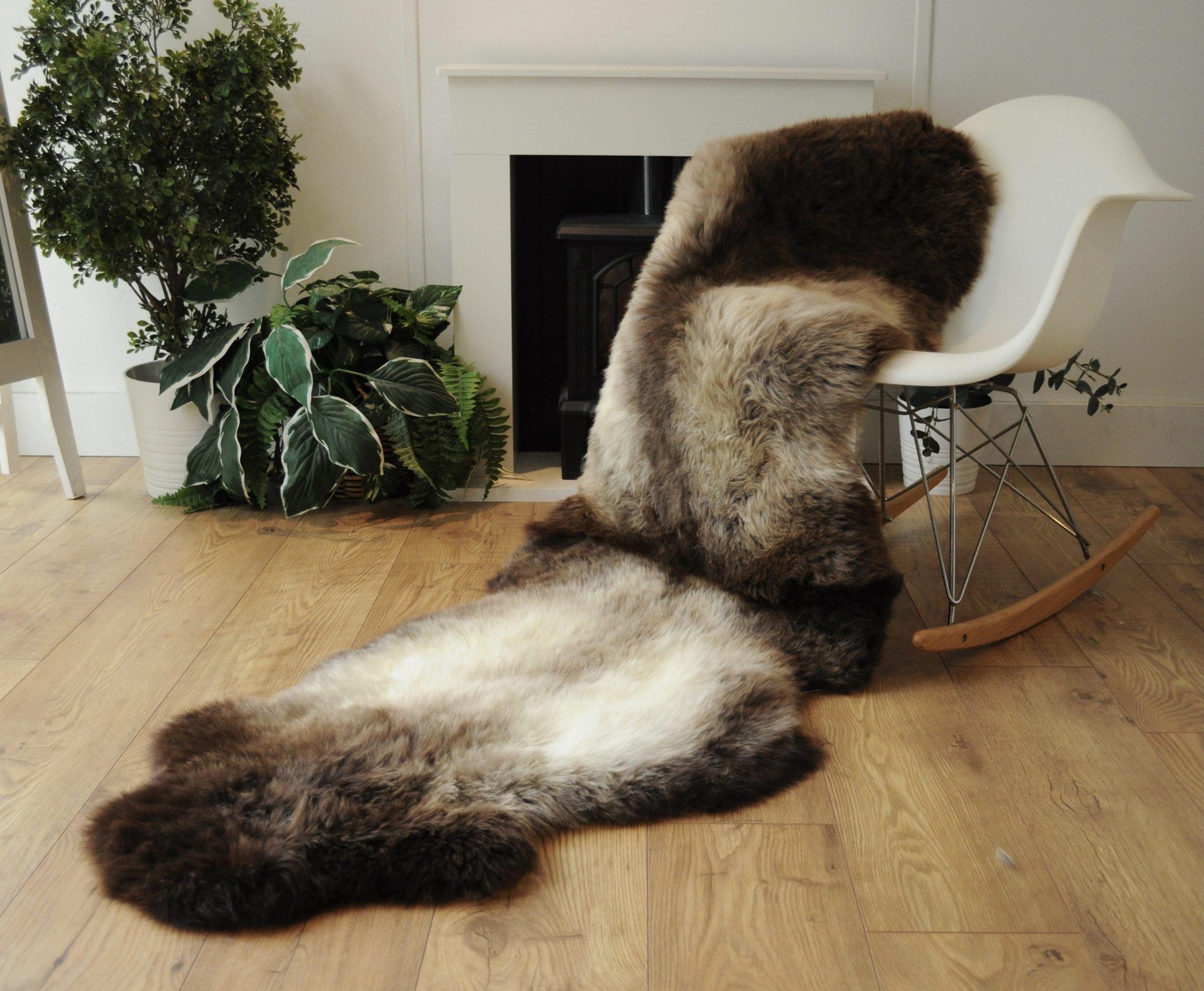 British Organic Double Sheepskin Rug Sheepskin.co.uk British