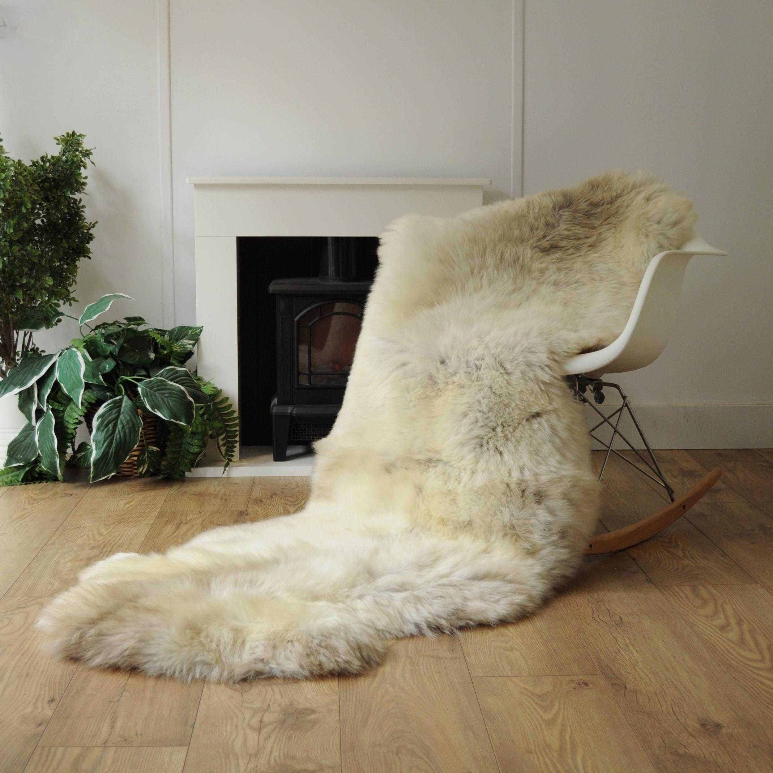 British Organic Double Sheepskin Rug Sheepskin.co.uk British