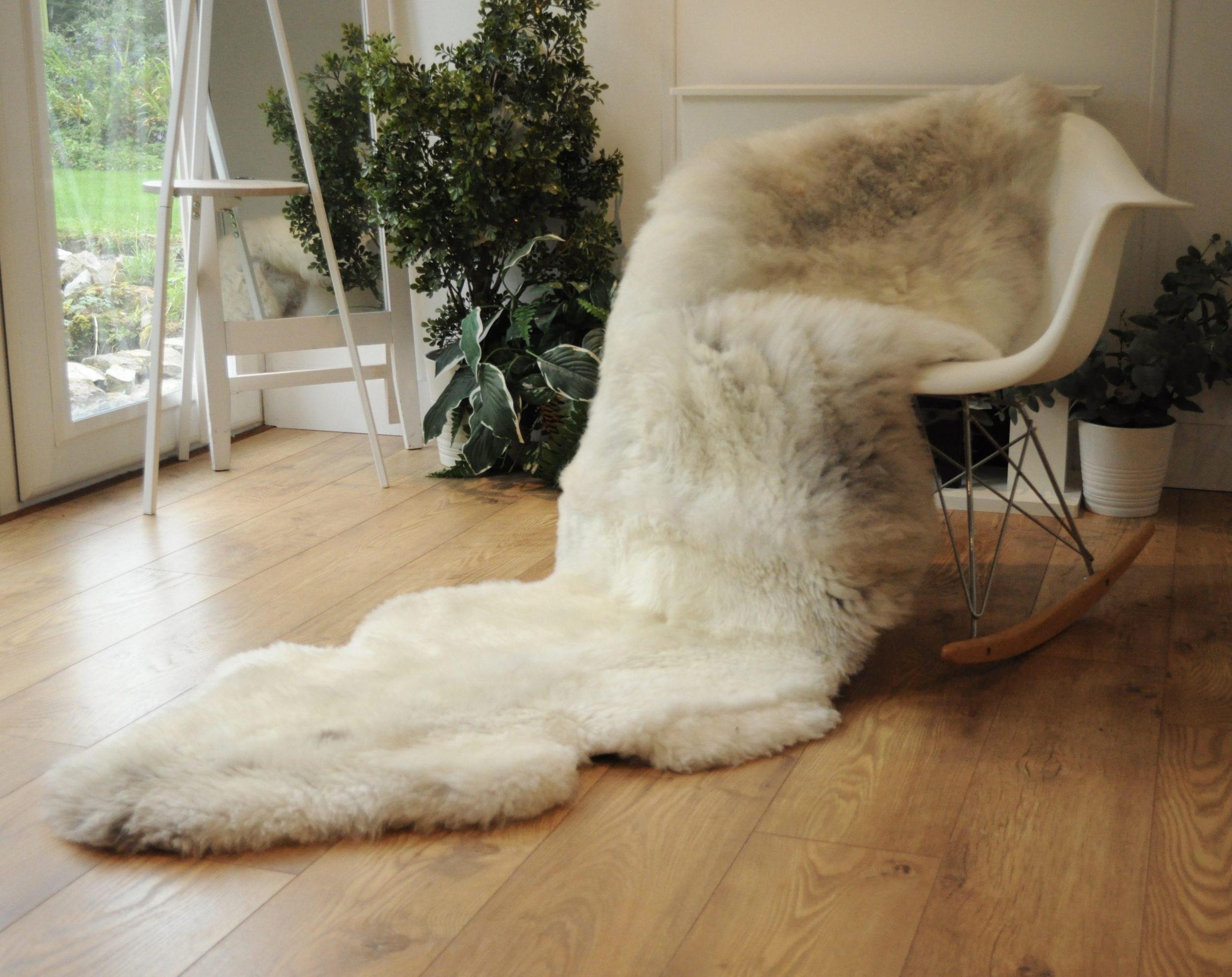 British Organic Double Sheepskin Rug Sheepskin.co.uk British