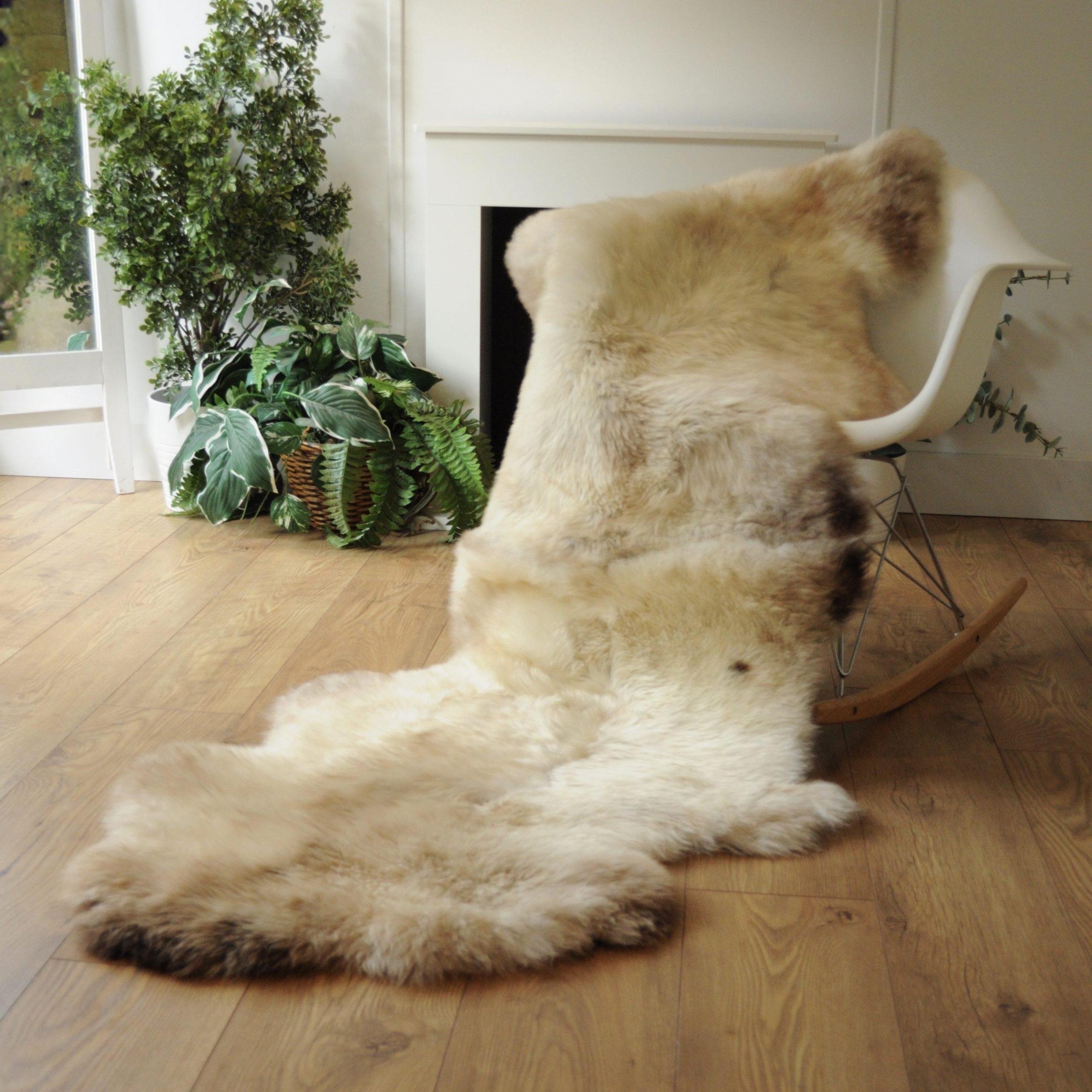 British Organic Double Sheepskin Rug Sheepskin.co.uk British