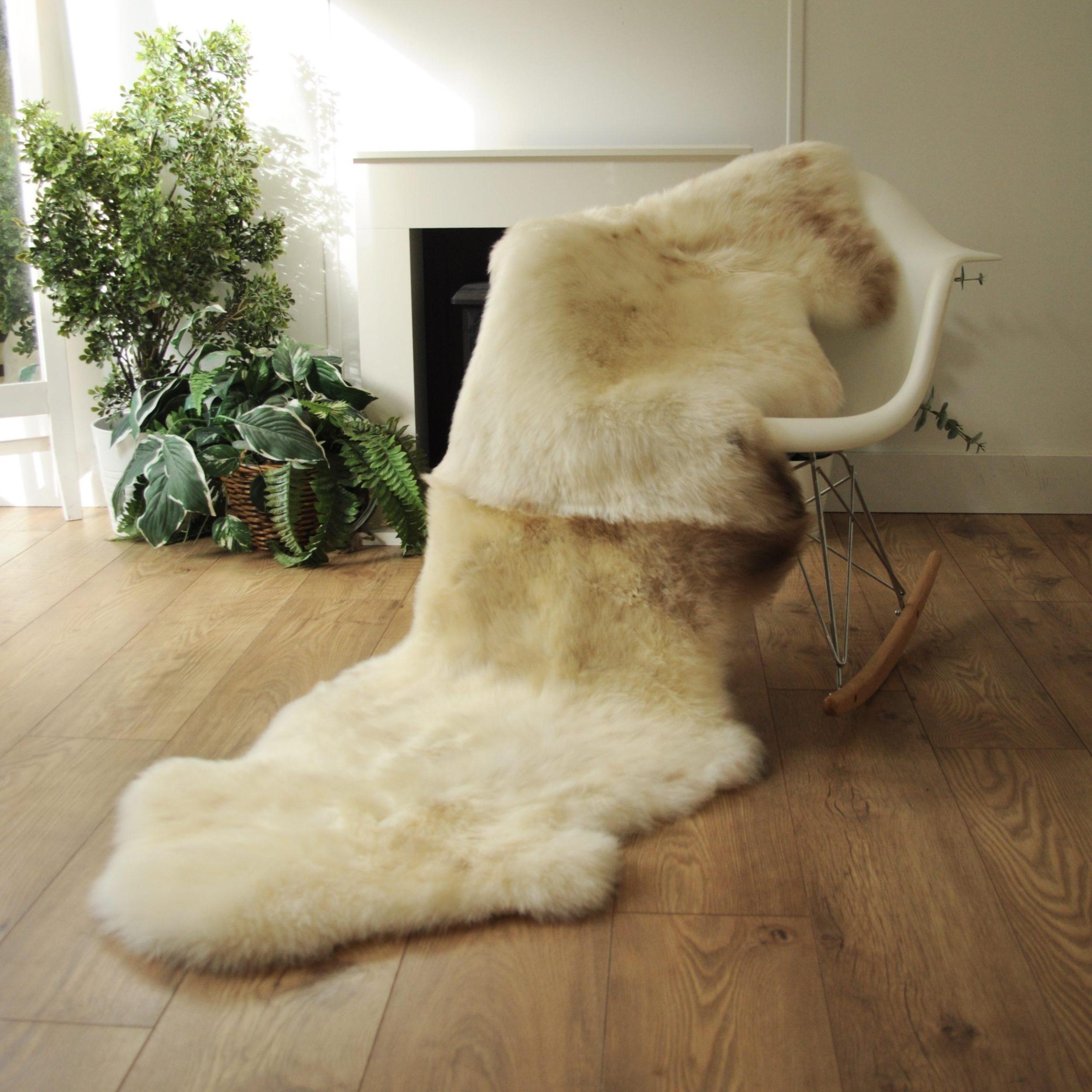 British Organic Double Sheepskin Rug Sheepskin.co.uk British