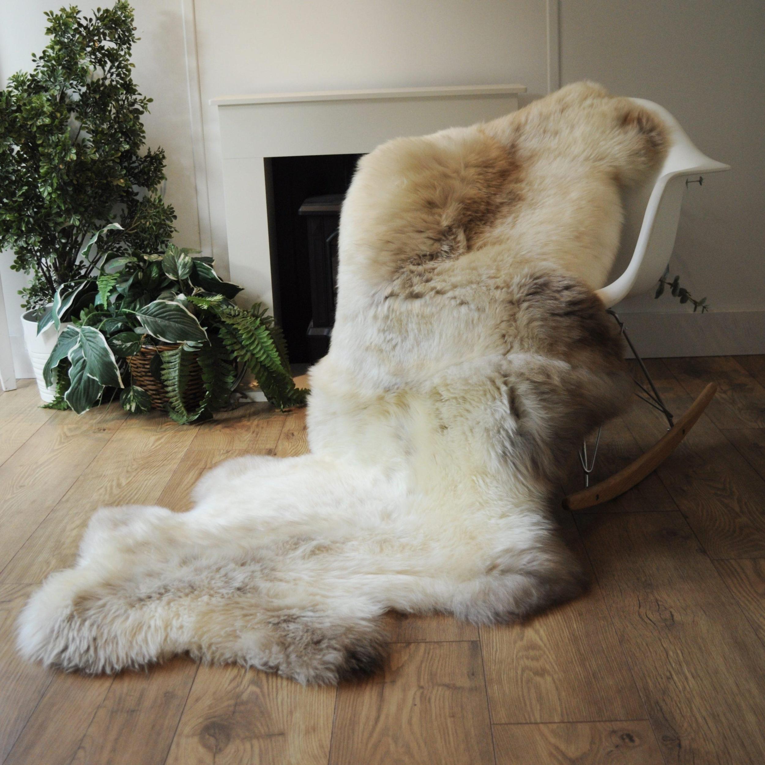 British Organic Double Sheepskin Rug Sheepskin.co.uk British