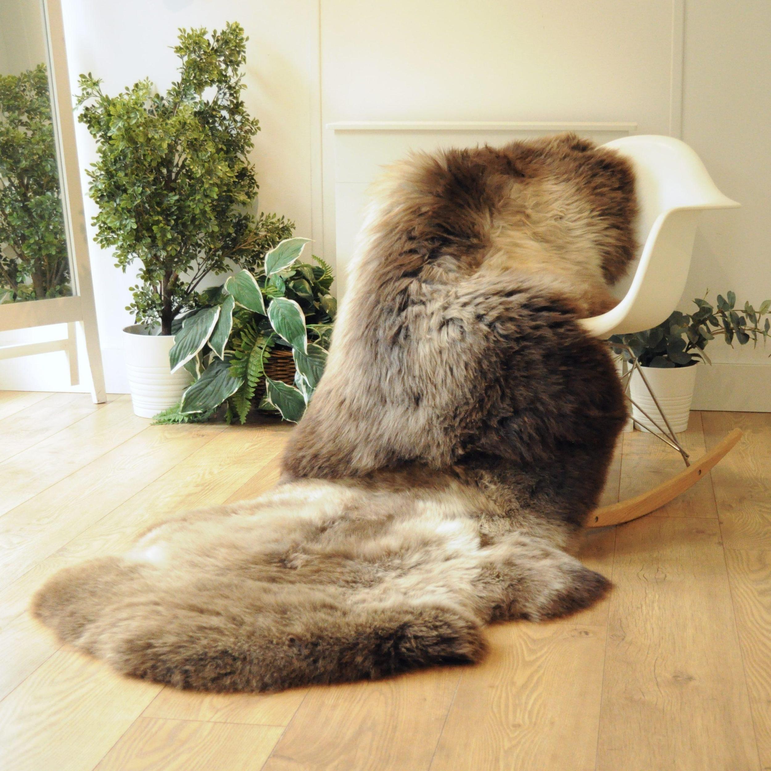 British Organic Double Sheepskin Rug Sheepskin.co.uk British