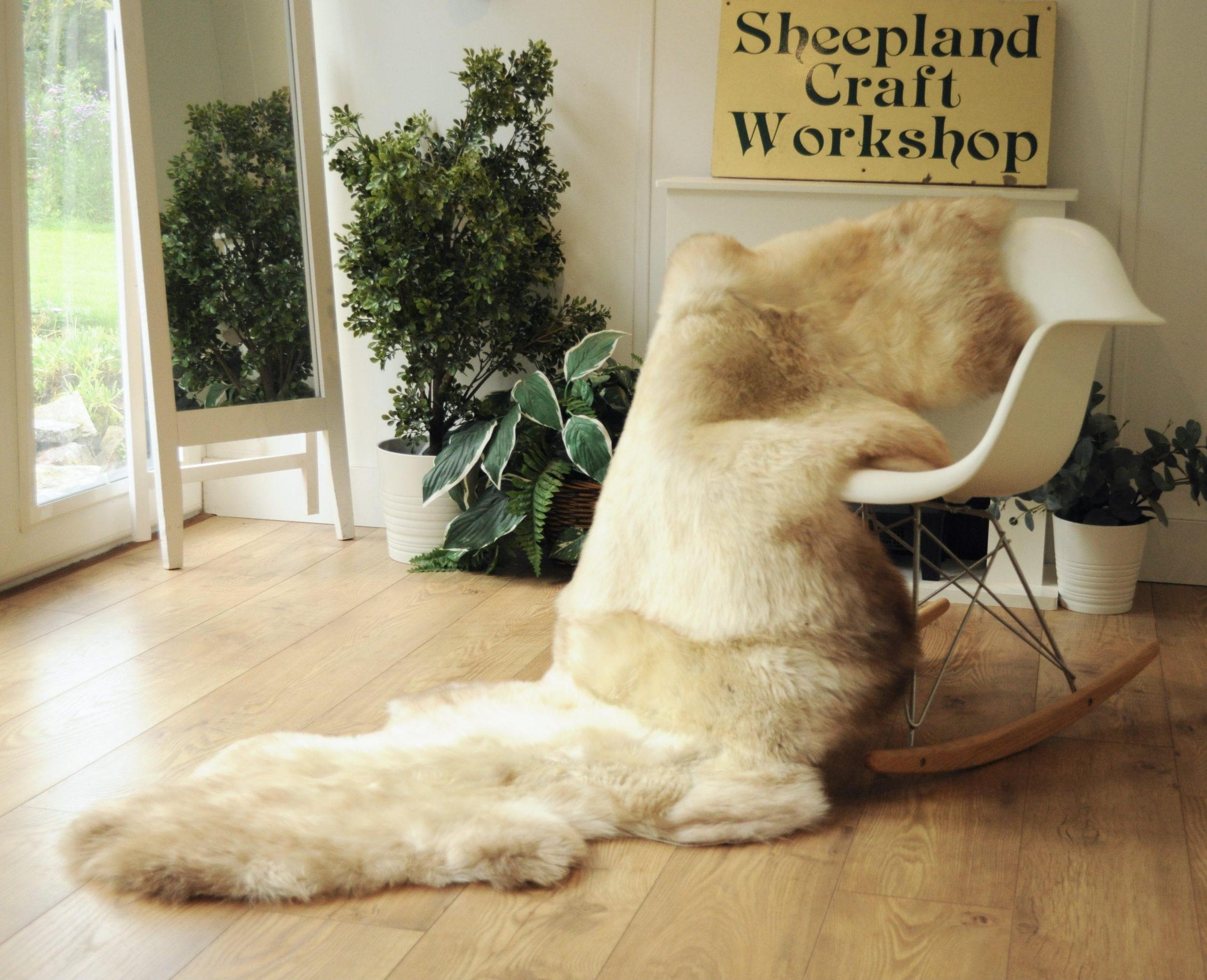 British Organic Double Sheepskin Rug Sheepskin.co.uk British