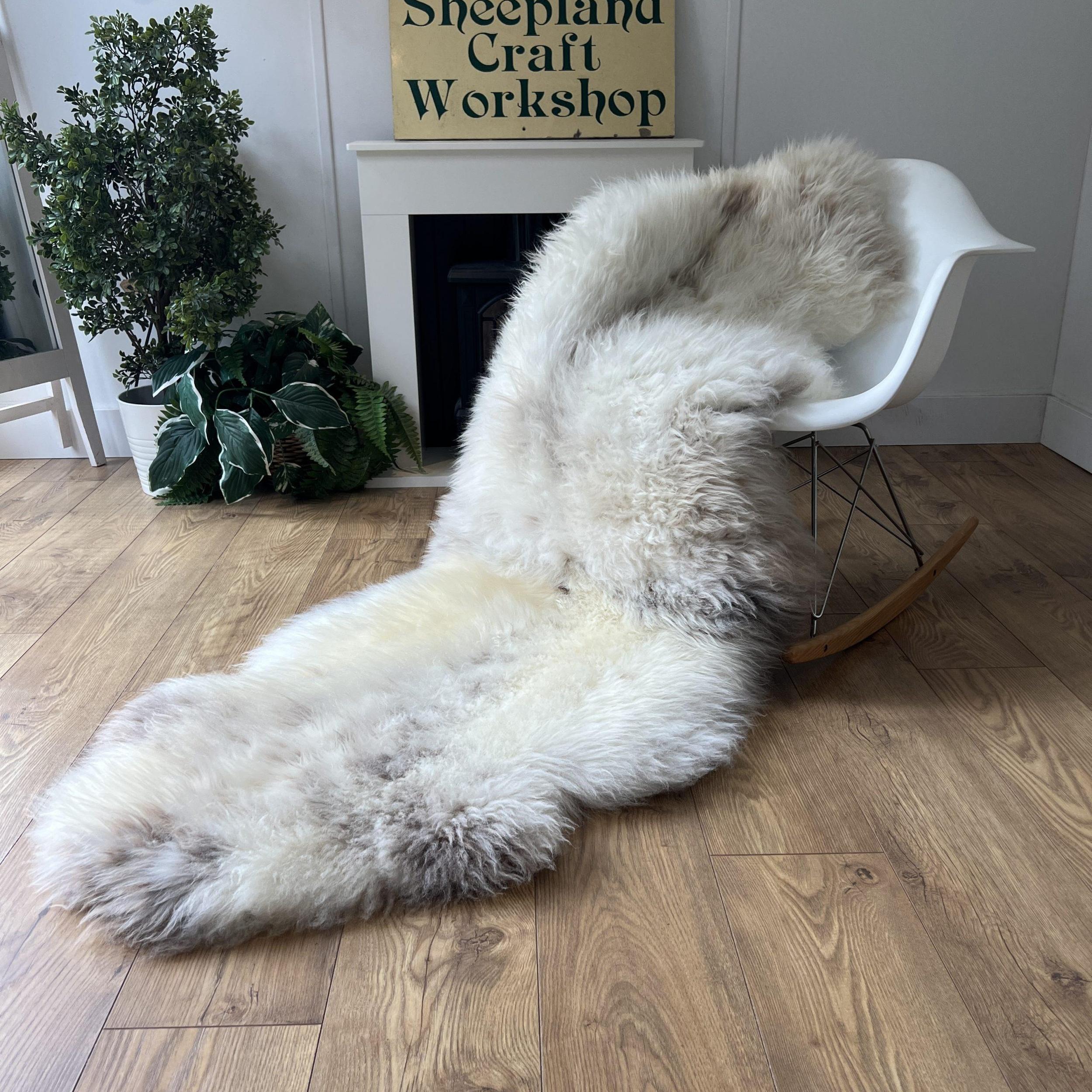 British Organic Double Sheepskin Rug Sheepskin.co.uk British